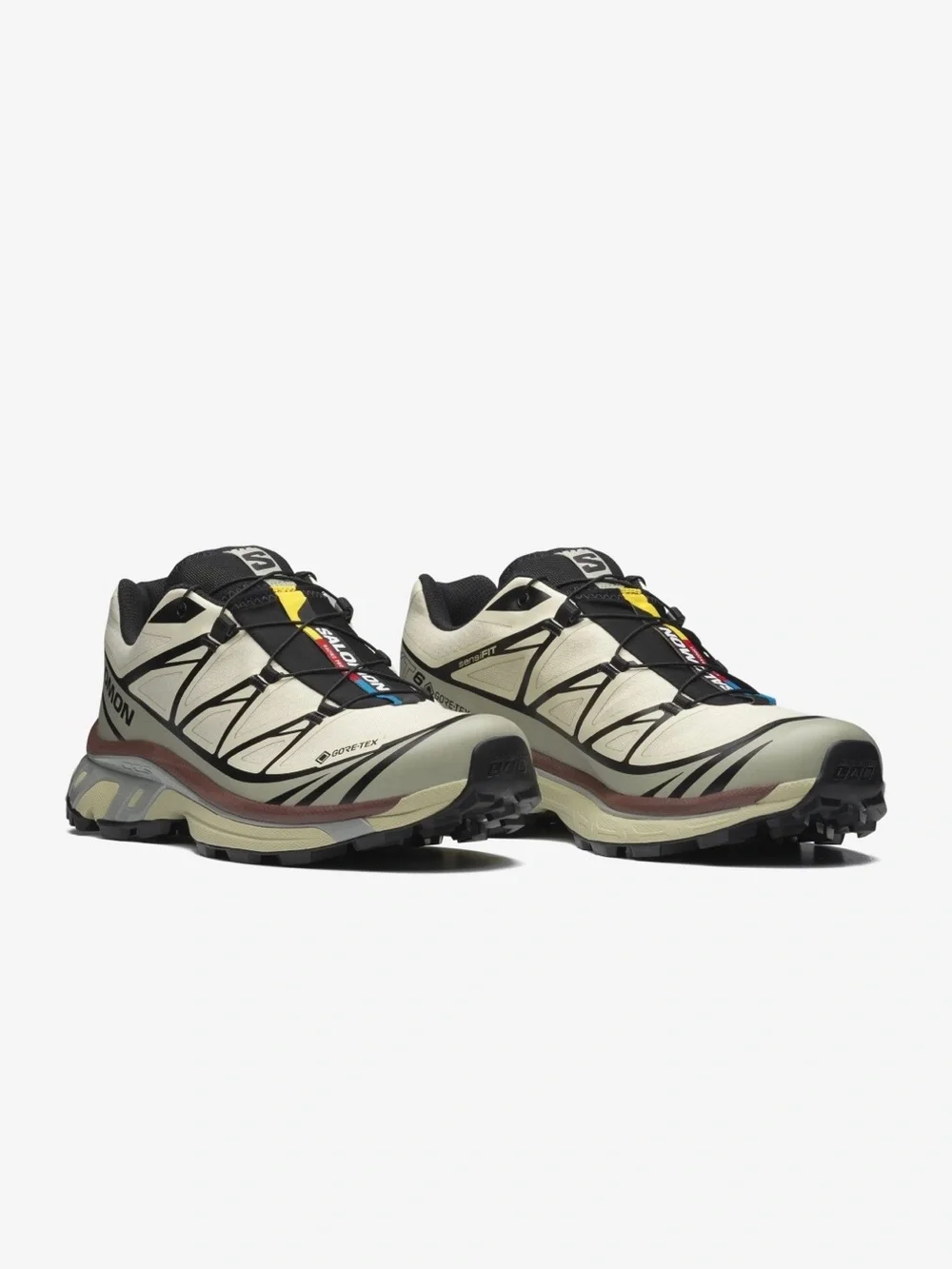 Salomon Aspargus Green / Tea / Bitter Chocolate XT-6 Gore-tex Unisex Sneakers - Picture 3 of 14